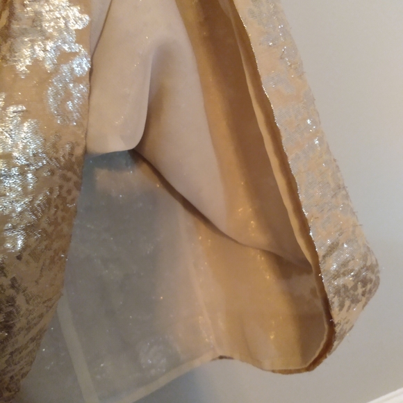 J. Crew gold brocade cowl neck sleeveless top - Picture 5 of 7